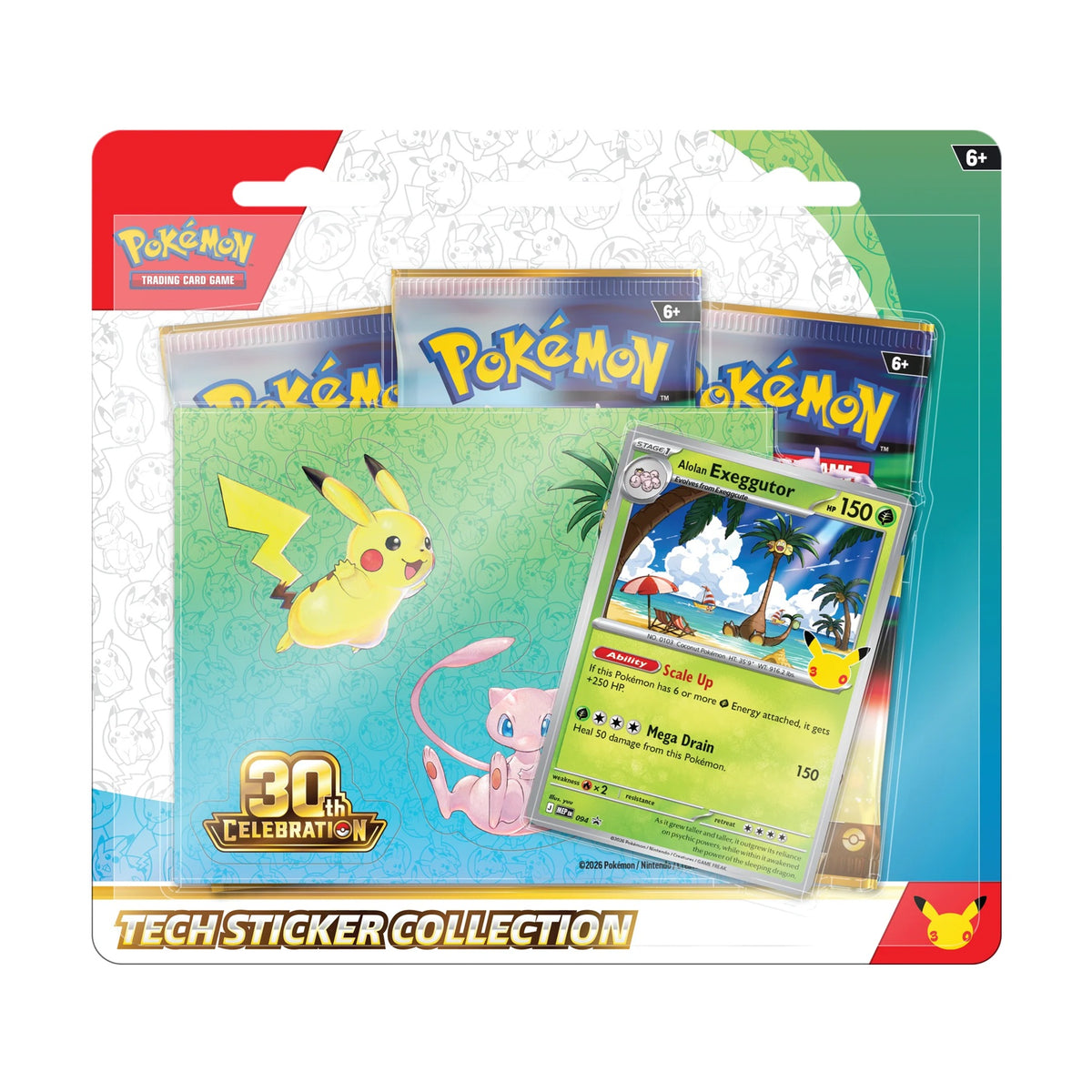 30th Celebration Tech Sticker Collection - Alolan Exeggutor