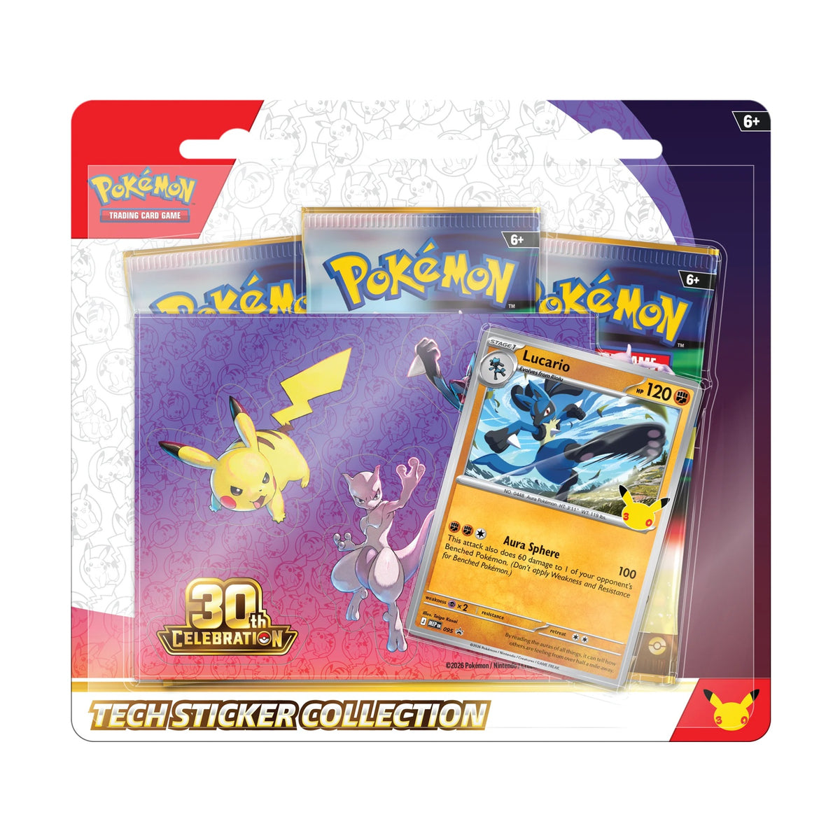 30th Celebration Tech Sticker Collection - Lucario